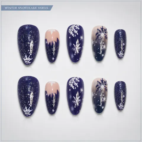 欧美爆款定制系列 ABS 穿戴甲 NY-JQ138 / Press-On Nails NY-JQ138；细节图 4 · Detail View 4